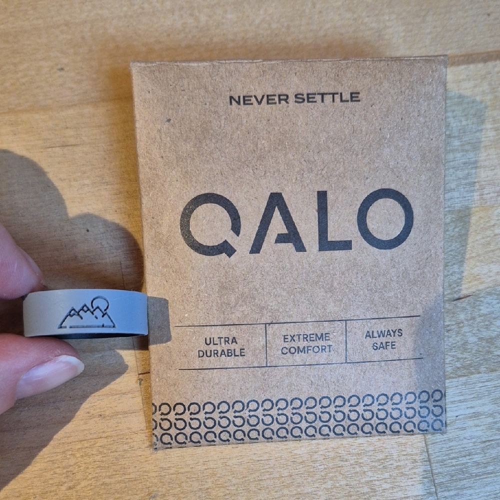 QALO Gray Silicone Ring for Men